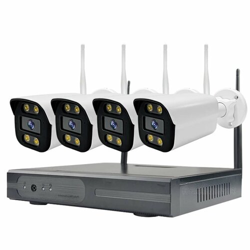 Комплект видеонаблюдения с 8 беспроводными камерами IP-Pro и без проводов 28800₽