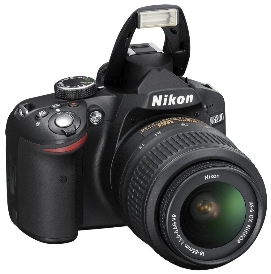 Фотоаппарат Nikon D3200 Kit AF-S DX NIKKOR 18-55mm f/3.5-5.6G VR II, черный — фото 1
