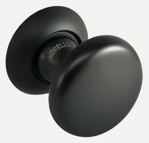 Изображение товара Ручка дверная Morelli MHR-1 BL черный, поворотная круглая ручка для двери комплект, фурнитура