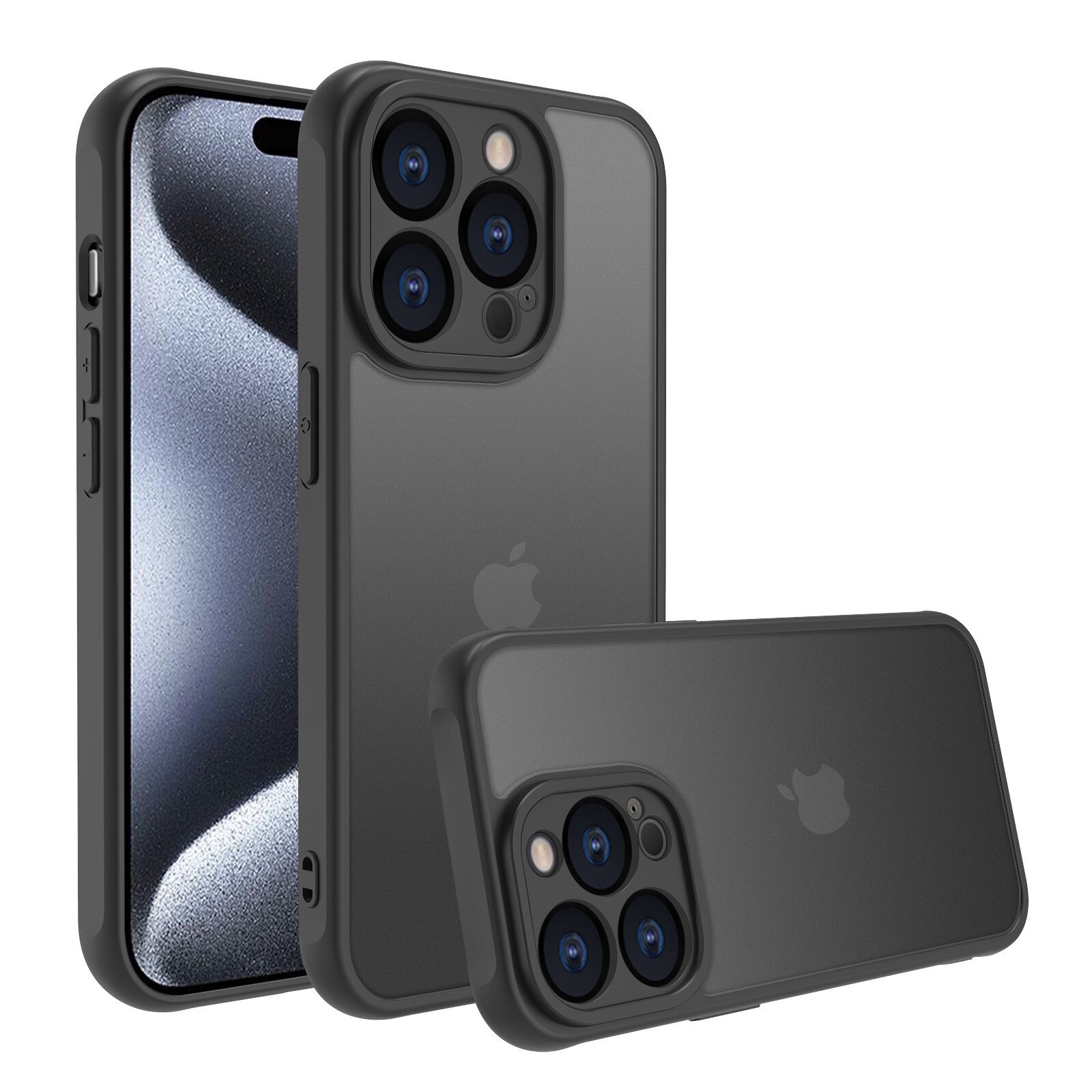 Чехол Creative Case для Apple iPhone 16 Pro (айфон 16 про) противоударный, черный — фото 1