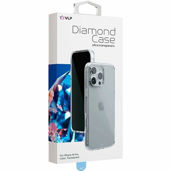 Клип-кейс VLP Diamond Case для Apple iPhone 16 Pro прозрачный — фото 1