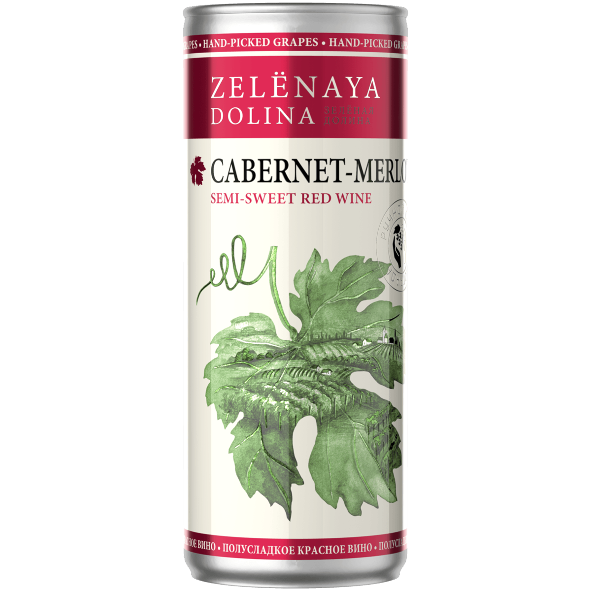 Вино Zelenaya Dolina Cabernet-Merlot красное полусладкое 0,25 л ж/б