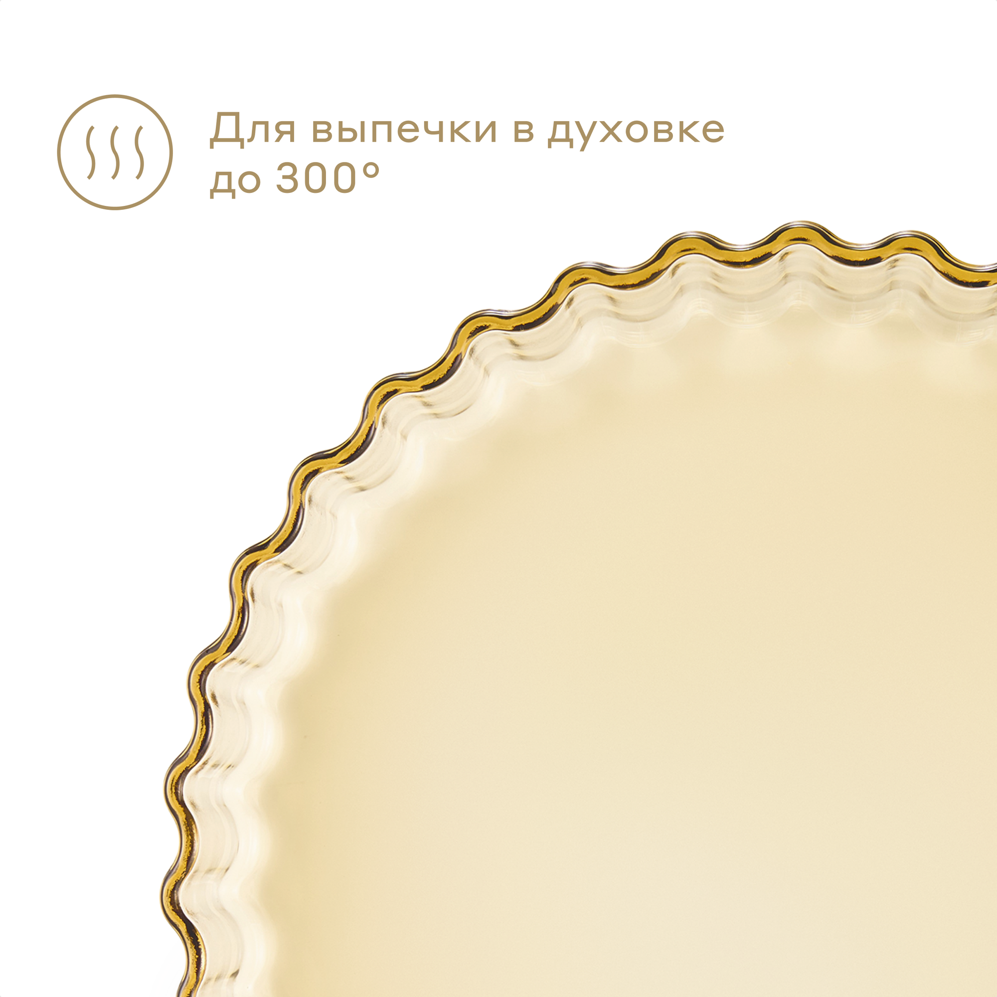 Круглая форма для выпечки из жаропрочного стекла Pragma Solso, 27,5 см — фото 1