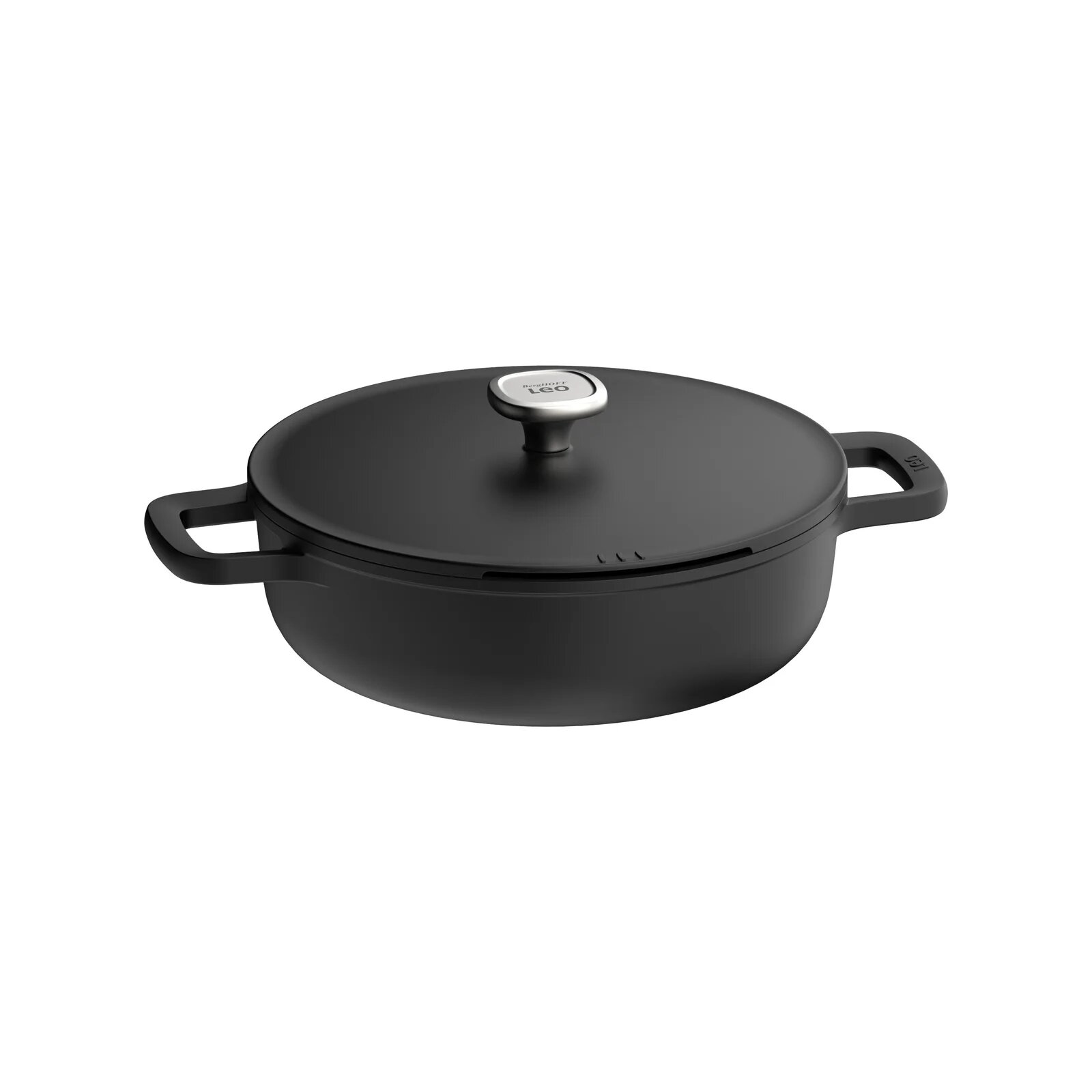 Сотейник BergHOFF Phantom, с двумя ручками, индукционный, антипригарный, черный, 28см