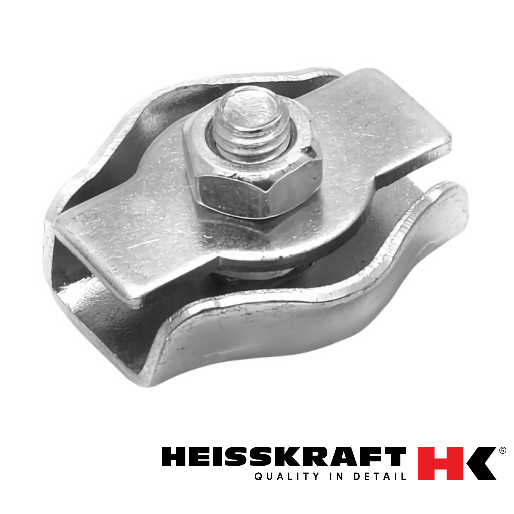 Зажим для троса Heisskraft из нержавеющей стали AISI 304 до 2.0 мм. (комплект 10 шт.)