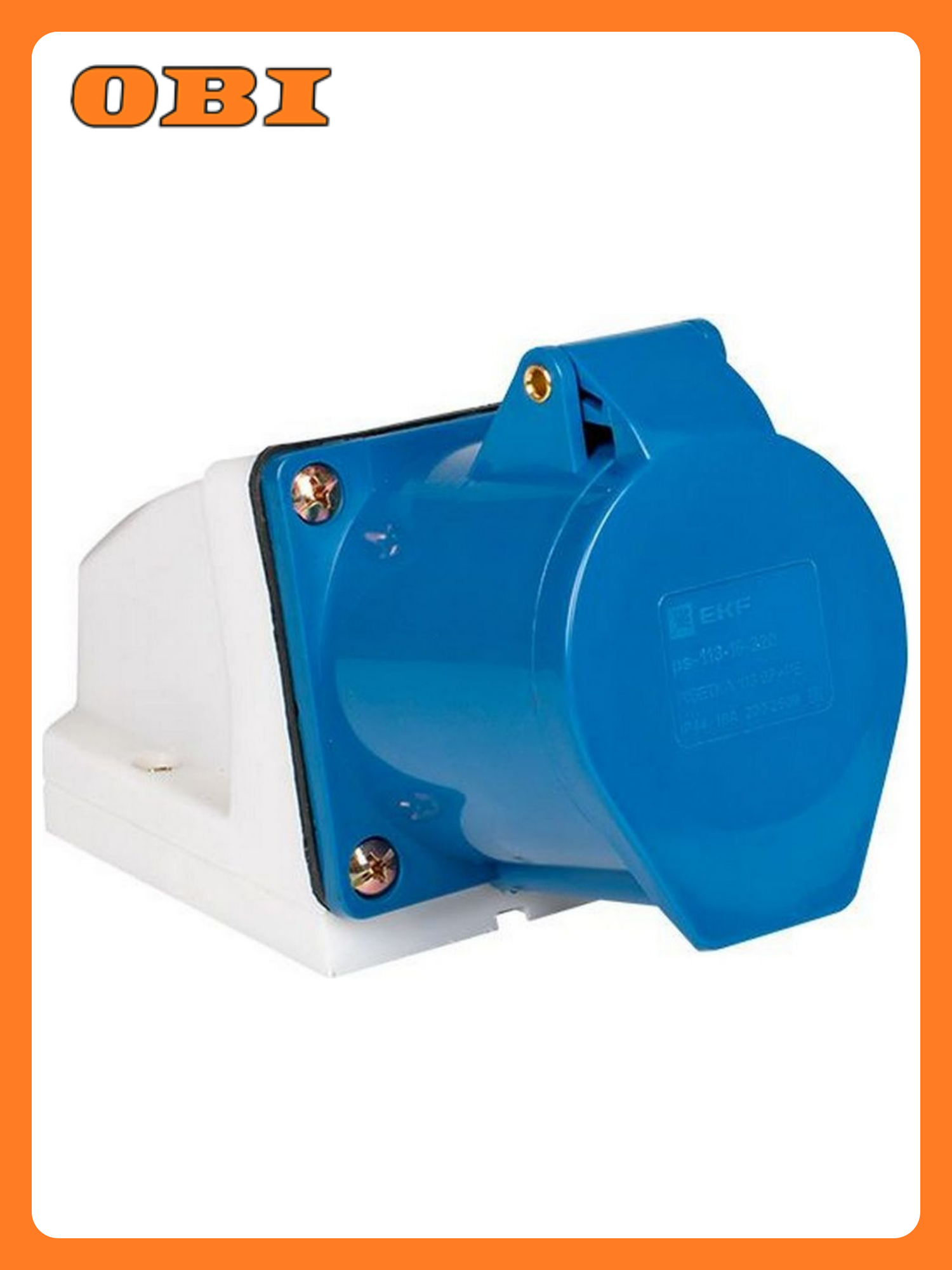 Розетка EKF PROxima PS-113-16-220 синяя с откидной крышкой IP44 1 шт