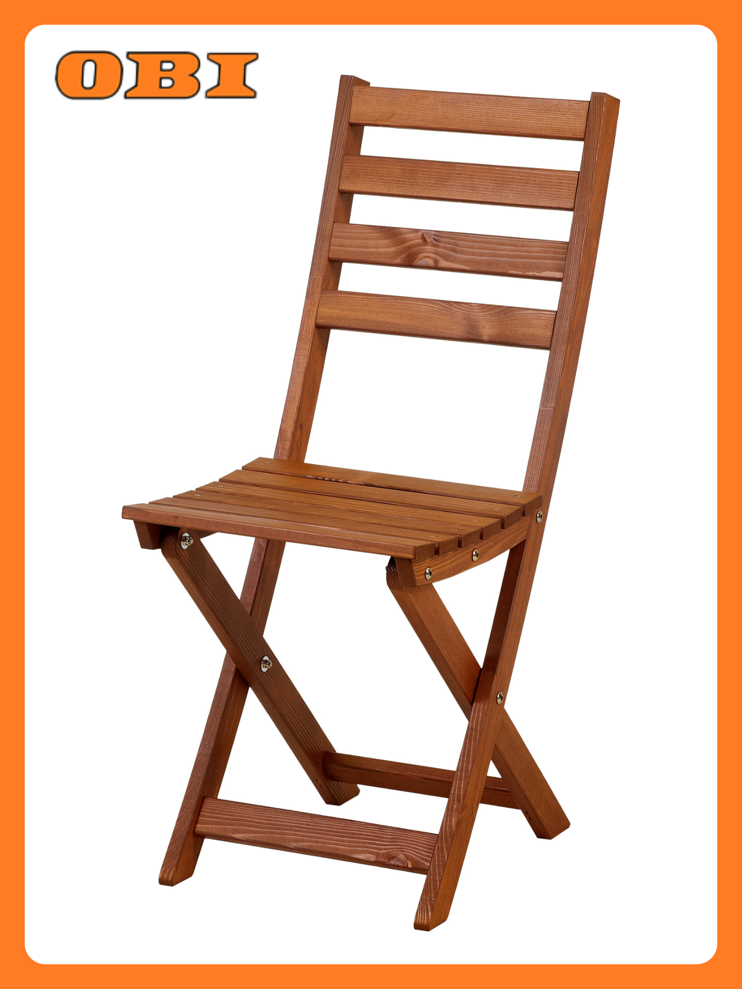 Стул InterLink Ханго, складной, анатомическая спинка, 53x36x87 см