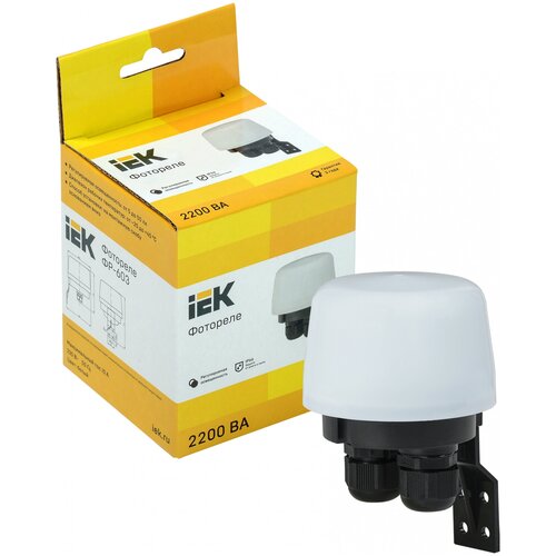 Iek LFR20-603-2200-K01 Фотореле ФР 603 макс. нагрузка 2200ВА IP66 белый