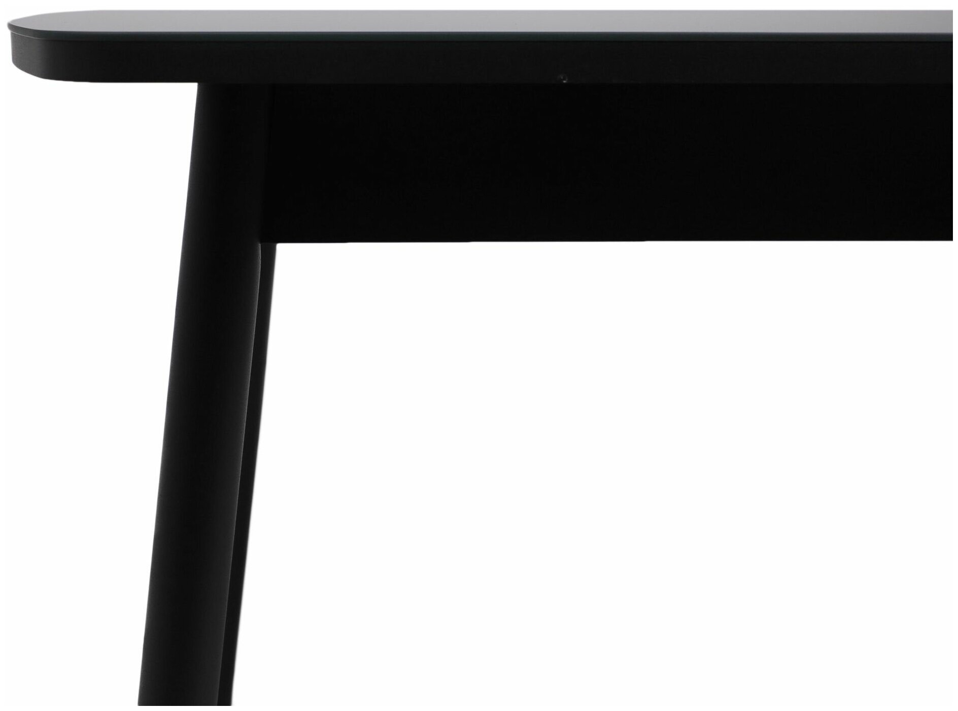 Стол раздвижной Винер, черный, закаленное стекло + лдсп, длина до 126 см - фотография № 6