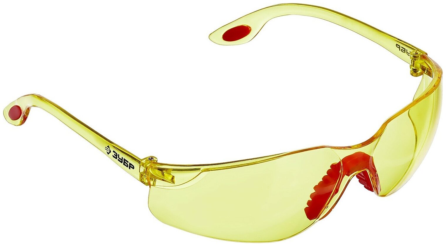 ЗУБР спектр 3, открытого типа, жёлтые, широкая монолинза, защитные очки (110316)