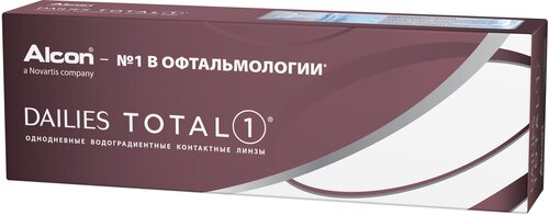 Контактные линзы Alcon, Dailies Total 1, Однодневные, -0,75 / 14,1 / 8 ...