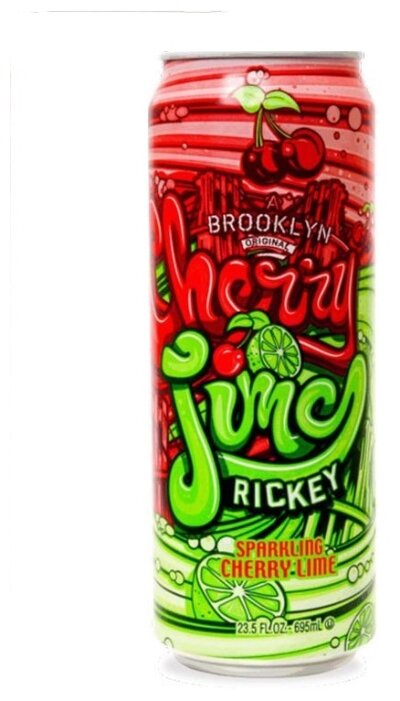 AriZona Напиток безалкогольный газированный Rickey Cherry Lime, 0.695л - фотография № 1