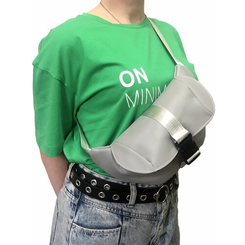 фото Сумка кросс-боди , фактура гладкая, серый bental