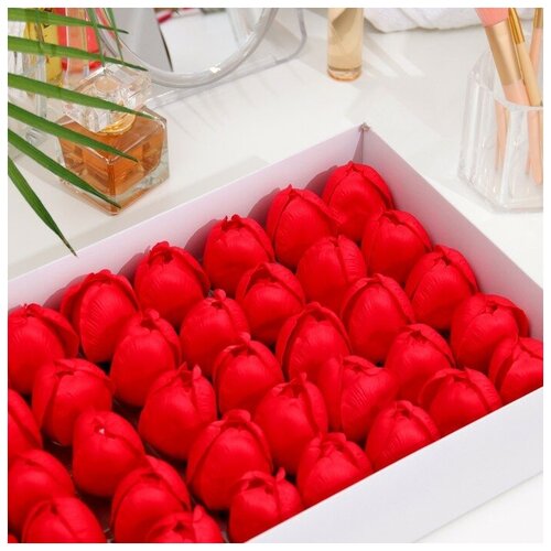 Тюльпаны из мыла 50шт 6см красный