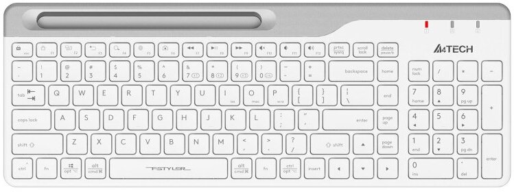 Клавиатура A4Tech Fstyler (FBK25 WHITE) белый/серый USB беспроводн/BT/Radio