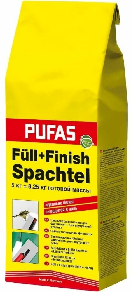 PUFAS F? II + Finish Заполняющая и финишная шпаклевка М 5 кг 1-003004092