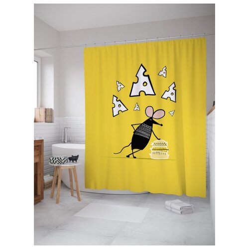 фото Штора для ванной joyarty крутая мышь 180х200 (sc-180919v1)