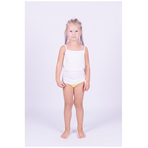 фото Комплект для девочки (майка+трусы), в203588, белый+лимон, 98,104-56 світанак