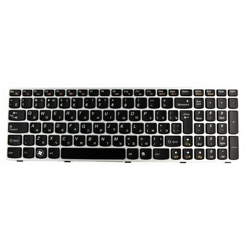 Клавиатура для ноутбука Lenovo B570 V575 Z570 серая рамка P/N: 25-011910, 25-012436, 25-013317 клавиатура для ноутбука lenovo u510 z710 p n 25 205530 t6a1 ru 9z n8rsc c0r topon