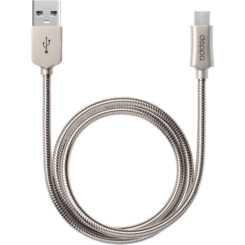 Кабель Metal Aluminum USB-Micro USB 1,2 м, стальной