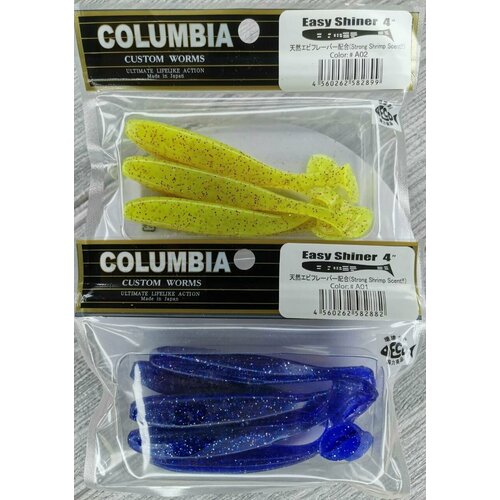 фото Силиконовые приманки columbia easy shiner 4,0" / коламбиа изи шайнер/ набор 2 пачки columbia fishing company
