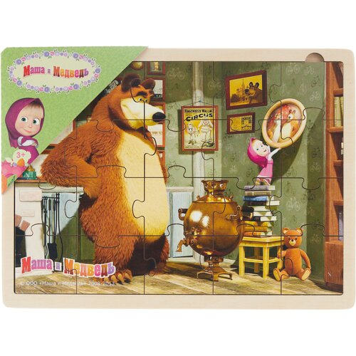 Рамка-вкладыш Step puzzle Анимаккорд Маша и Медведь (89133), 20 дет., 19.5х27.5х0.4 см игра из дерева драконы dreamworks