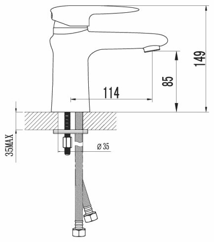 Смеситель Lemark Status LM4406C для раковины