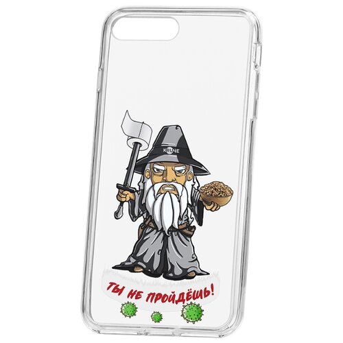 фото Чехол на ip 7 plus kruche print вирус не пройдет