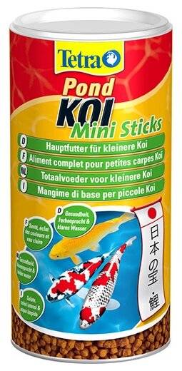 Tetra Pond Koi Mini Sticks корм для молодых кои в гранулах, 1 л - фотография № 1