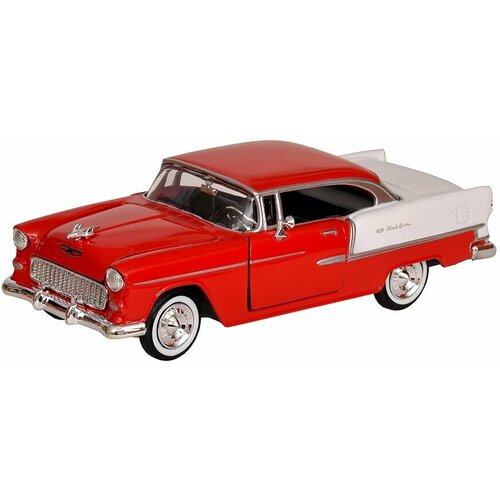 Модель машины 1955 Chevy Bel Air Красный 1:24 Motormax 73229 машинка 1957 chevy bel air зеленая 1 упаковка