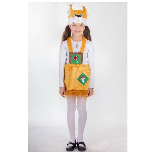 фото Карнавальный костюм карнавалия белочка, 4-7 лет (рост 122-128 см), плюш (88001)