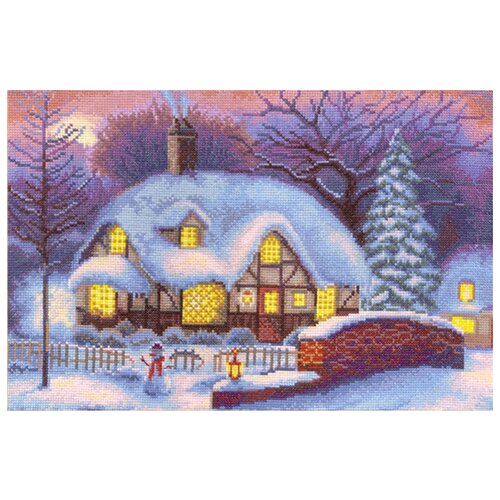 фото Panna набор для вышивания золотая серия vs-0485 домик-зима