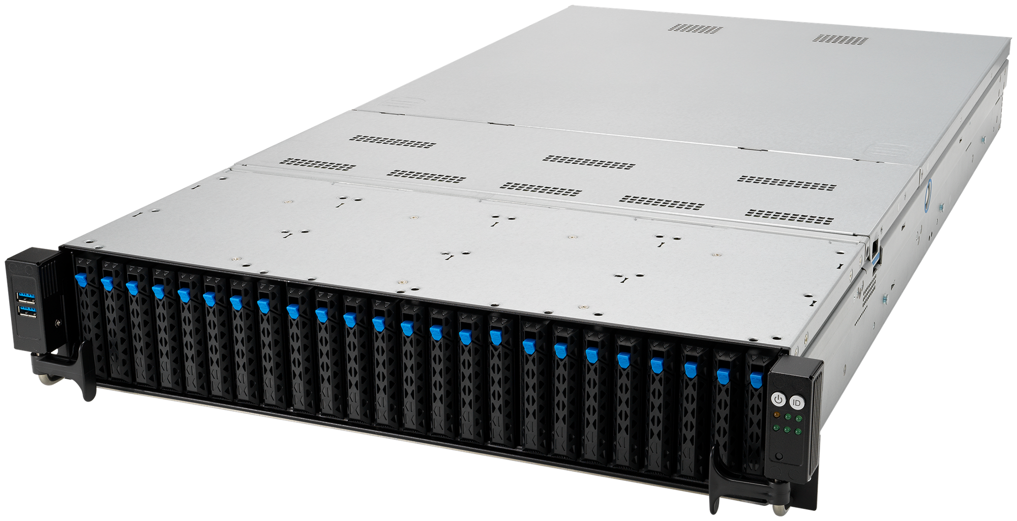 Сервер ASUS RS720-E10-RS24U (90SF00Z3-M000T0) без процессора/без ОЗУ/без накопителей/количество отсеков 2.5" hot swap: 24/1600 Вт/LAN 10 Гбит/c