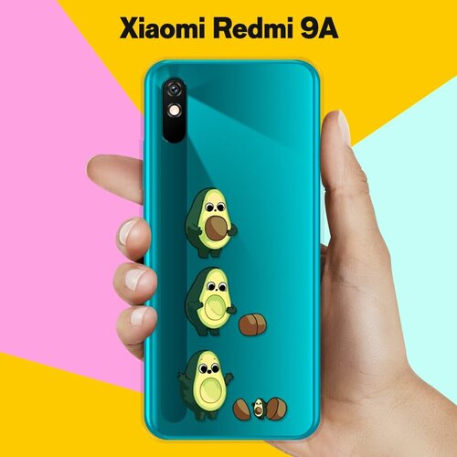 Силиконовый чехол Авокадо из авокадо на Xiaomi Redmi 9A силиконовый чехол на xiaomi redmi 9a узор из такс для сяоми редми 9а