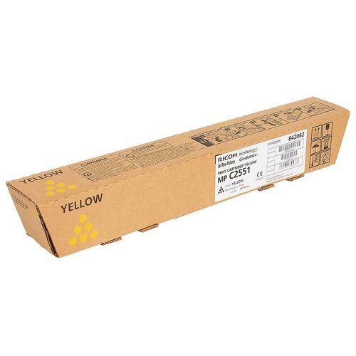 Ricoh MPC2551 (842062/841507) тонер желтый (9500 стр.) картридж type mpc2551he 841504 для ricoh aficio mpc2051 mpc2551 совместимый чёрный 10000 стр