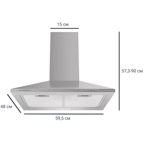 Вытяжка настенная MAUNFELD Cork 60 см нержавеющая сталь 2236200₽