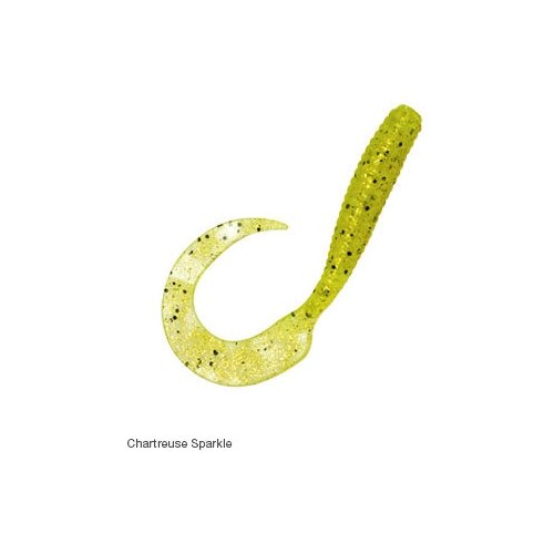 Zman, Мягкая приманка Grubz, 2.5", Chartreuse Sparkle, 10шт.