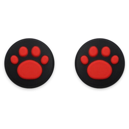 фото Резиновые накладки на кнопки для nintendo switch с лапками красными anylife