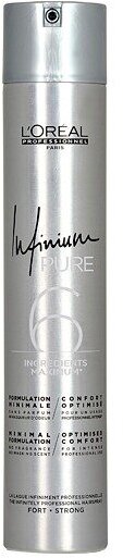 L′Oreal Professionnel Infinium Pure Strong (Профессиональный сухой лак для волос без запаха и без искусственной отдушки (фикс.3)), 500 мл