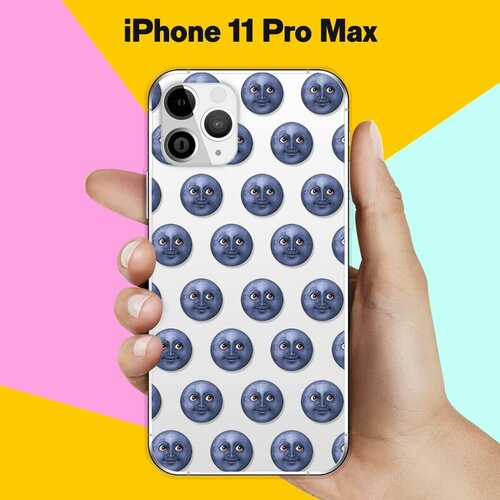 Силиконовый чехол Луна на Apple iPhone 11 Pro Max силиконовый чехол на apple iphone 11 pro max эпл айфон 11 про макс с рисунком волна на закате