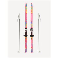 Лыжный комплект детский (лыжи + палки + универсальные крепления) Nоva Spotr Pink, 1.5 метра, розовый