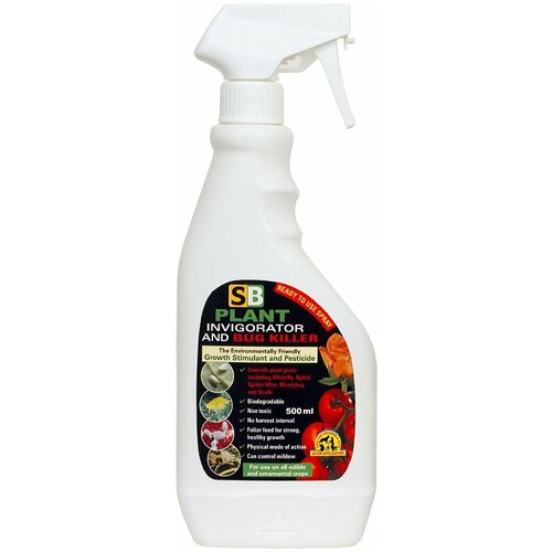 Спрей SB Plant INVIGORATOR & Bug Killer полностью безопасное средство для борьбы с клещами, другими вредителями и болезнями 500мл