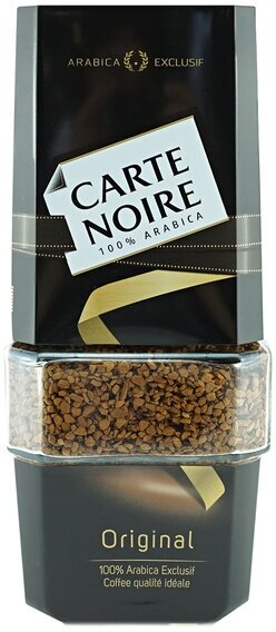 Кофе растворимый Carte Noire Original, стеклянная банка, 190 г — фото 1