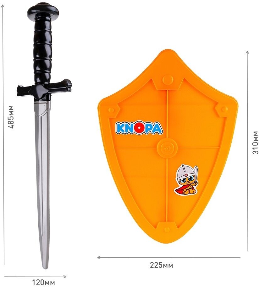 Набор оружия Богатырь щит и меч кнопа 87014