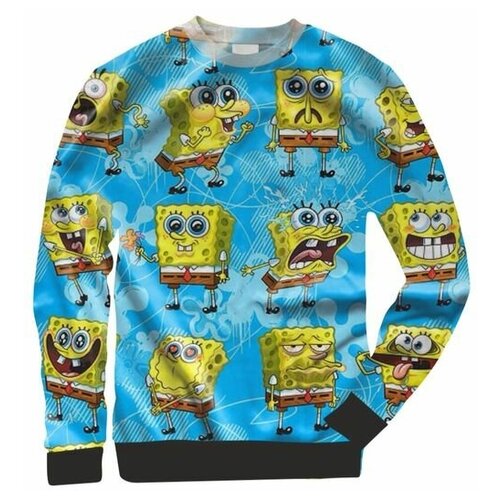 фото Свитшот с полной запечаткой губка боб квадратные штаны № 4 bugrikshop
