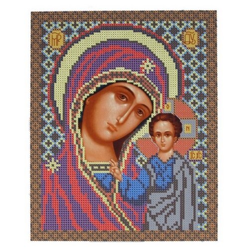 NOVA SLOBODA Богородица Казанская БИС-9036, многоцветный, 25 х 19 см