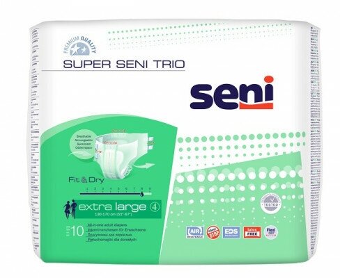 Super Seni Trio / Супер Сени Трио - подгузники для взрослых, XL, 10 шт.