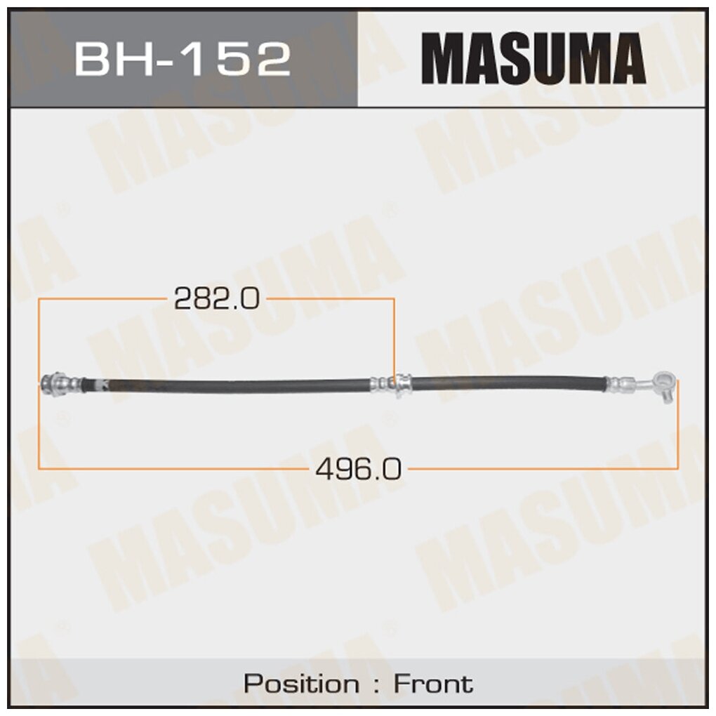 Шланг тормозной Nissan Almera (N16) 00-06, Classic 06-12, Sunny (B15) 98-04 передний MASUMA левый