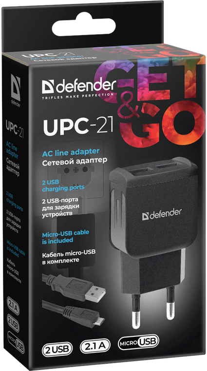 Зарядное устройство сетевое Defender 83581 5V/2.1A 2XUSB - фото №19