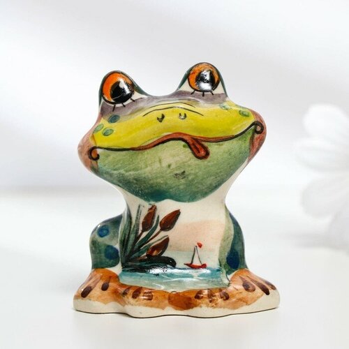 Сувенир Лягушка Ква 5 см цвет гжель 2шт 811₽